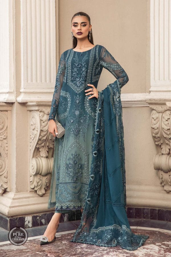 Maria b chiffon grey