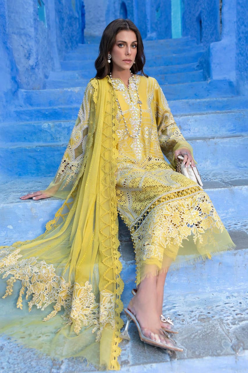 MARIA B YELLOW DRESS